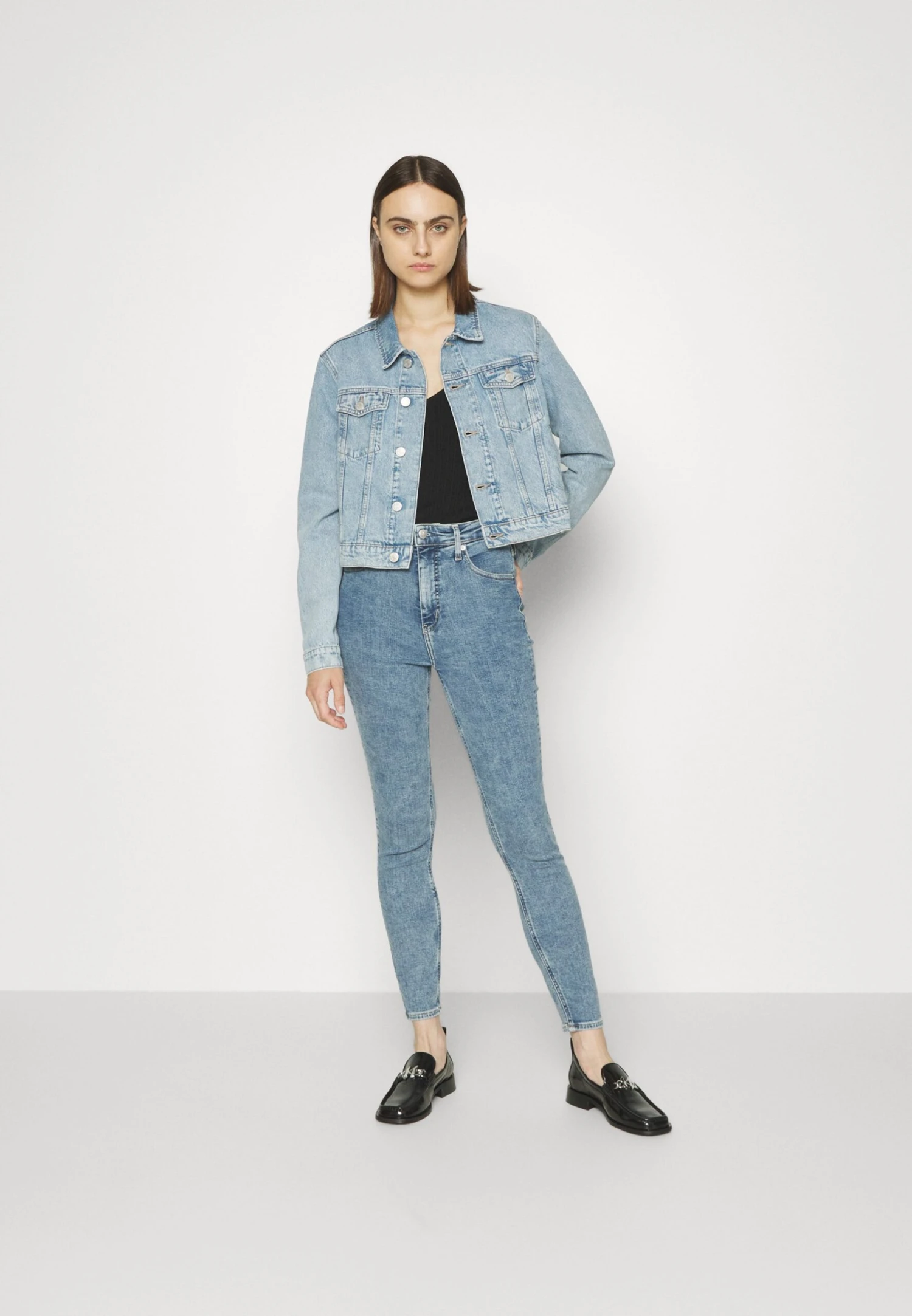 Calvin Klein Jeans High Rise Super Skinny Ankle - Jeans Skinny Fit - Denim Medium - Afbeelding 5