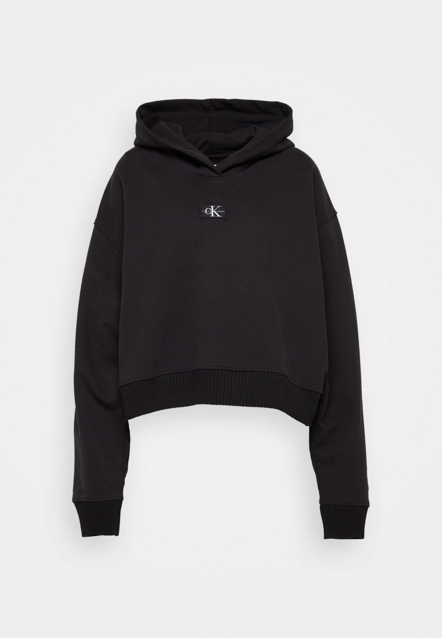 Calvin Klein Jeans Badge Wide Sleeves CropHoodie - Sweater - Ck Black - Afbeelding 5