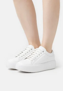 Calvin Klein Bubble Cupsole Lace Up - Sneakers Laag - Triple White