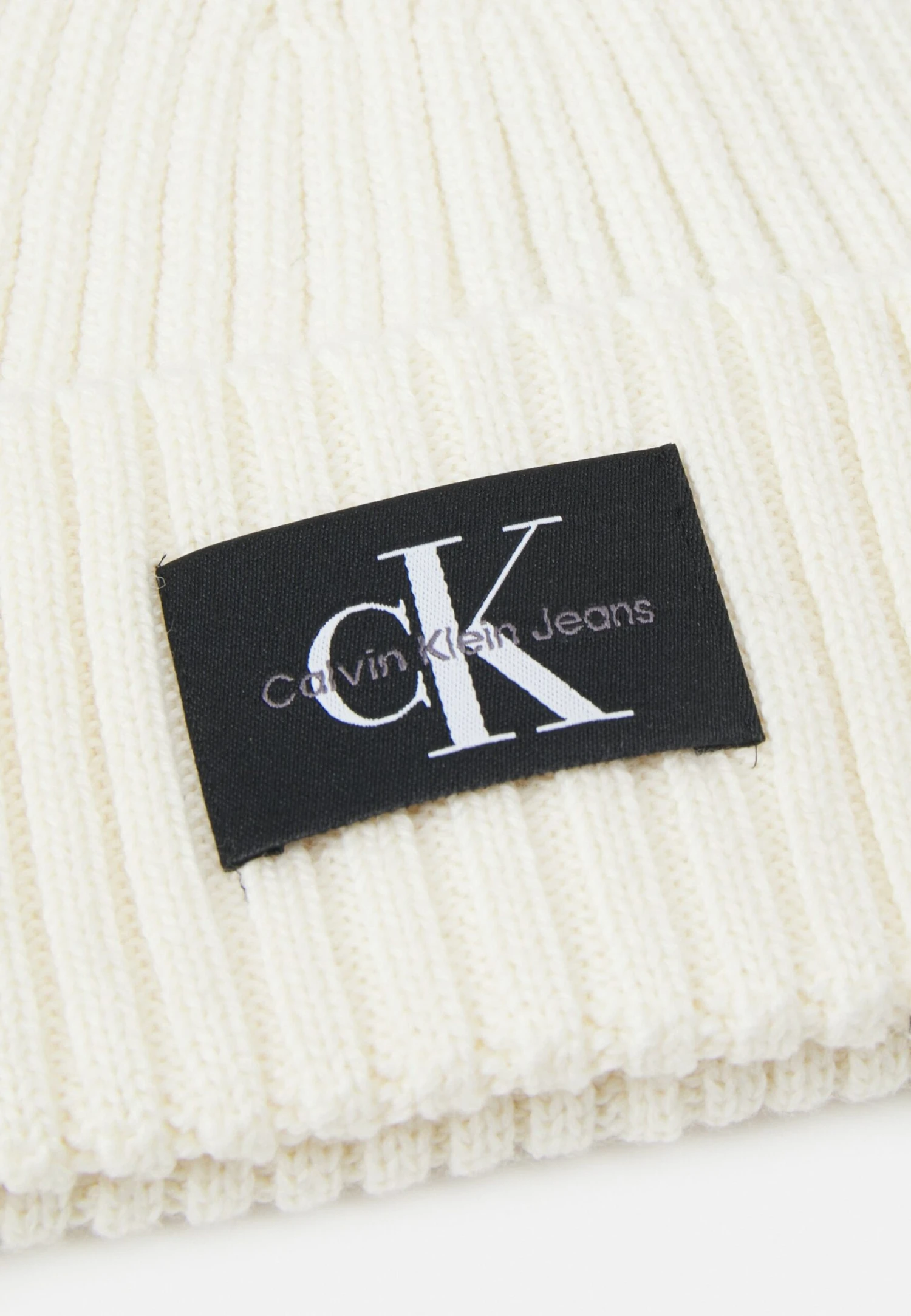 Calvin Klein Jeans Monogram Beanie - Muts - Bright White - Afbeelding 3