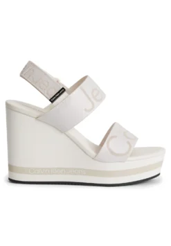 Calvin Klein Jeans Webbing - Sleehakken - Ancient White