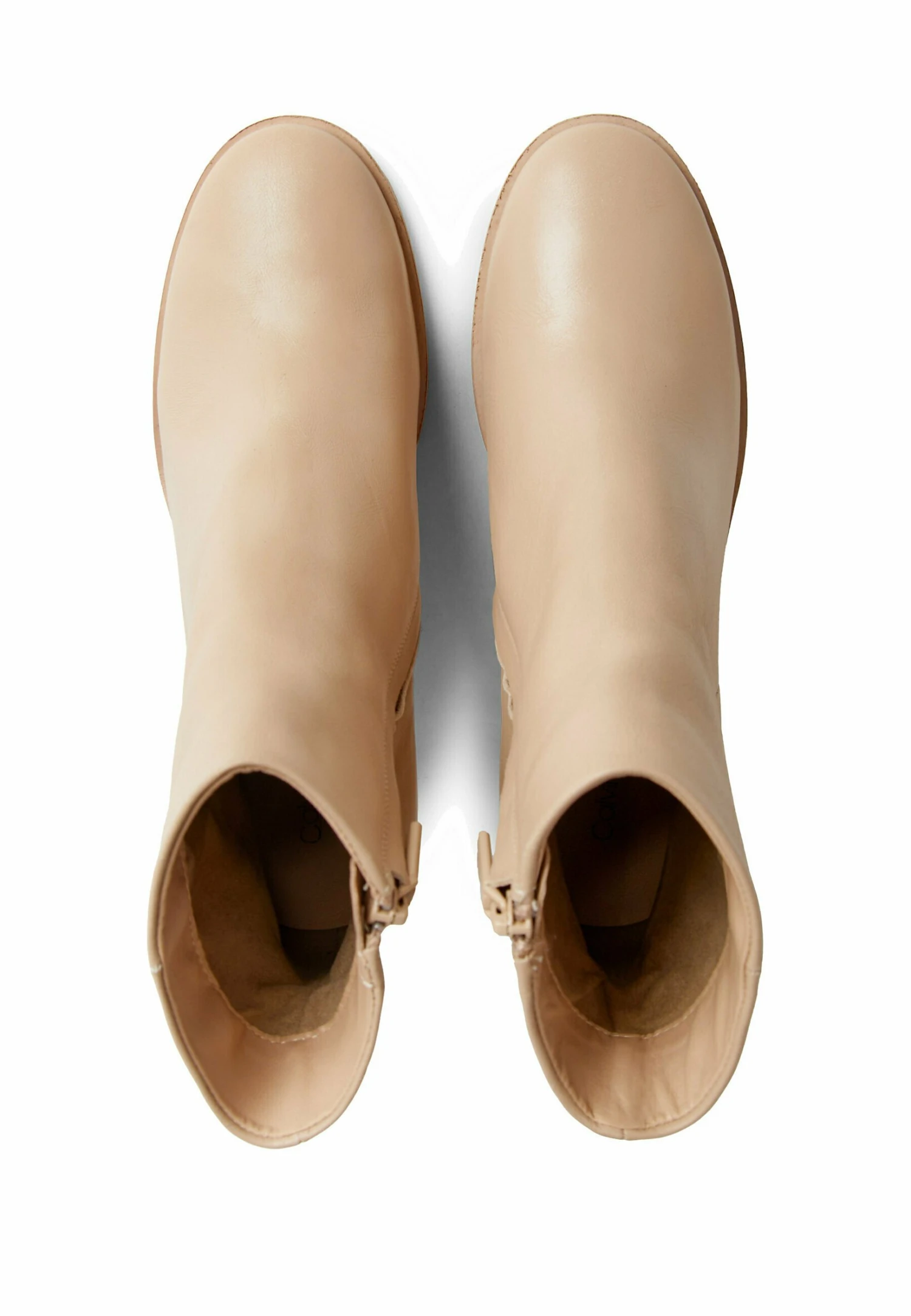 Calvin Klein Curved Stil - Enkellaarsjes Met Hoge Hak - Ck Nude - Afbeelding 3