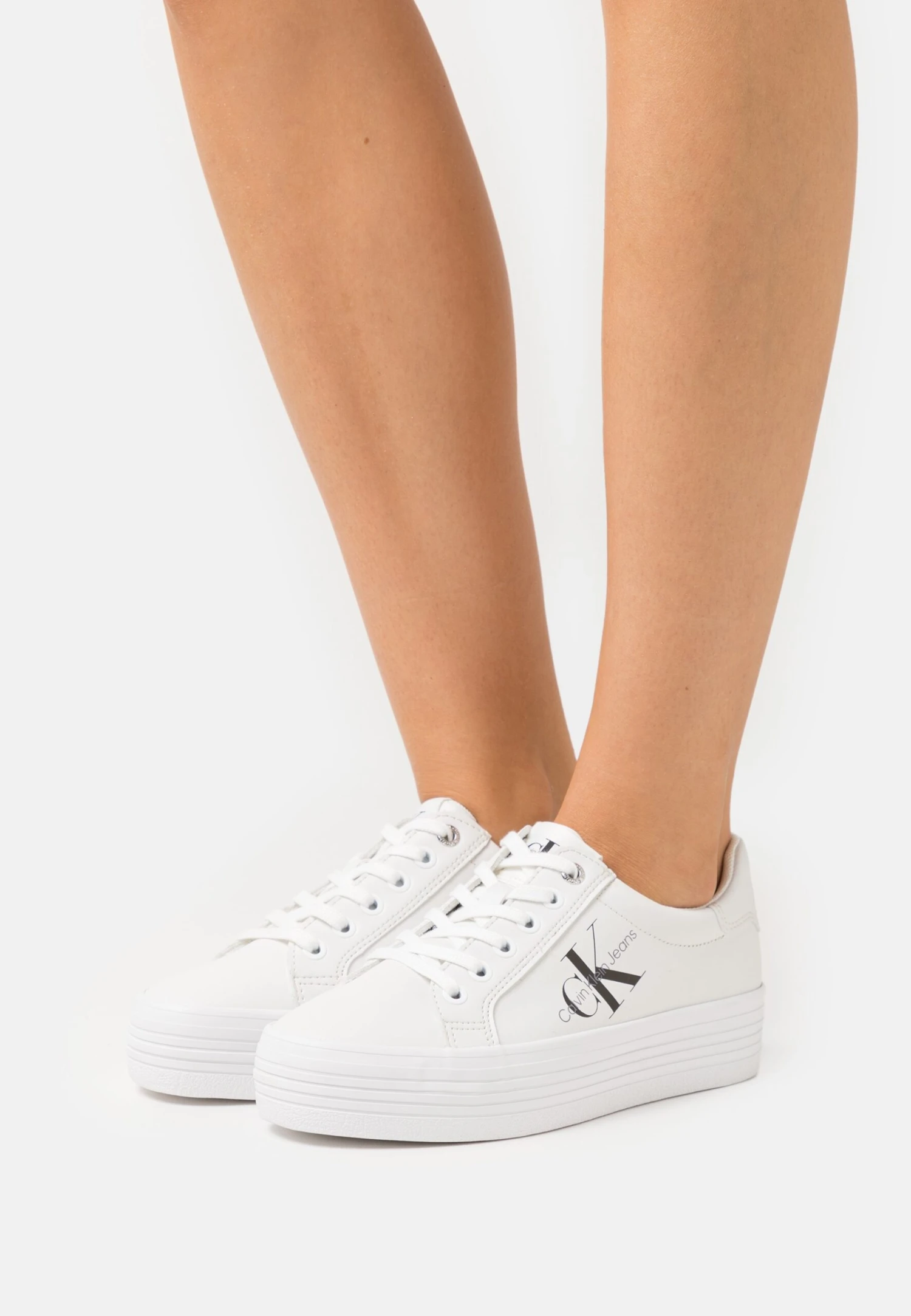 Calvin Klein Jeans Vulc Flatform Laceup - Sneakers Laag - Bright White