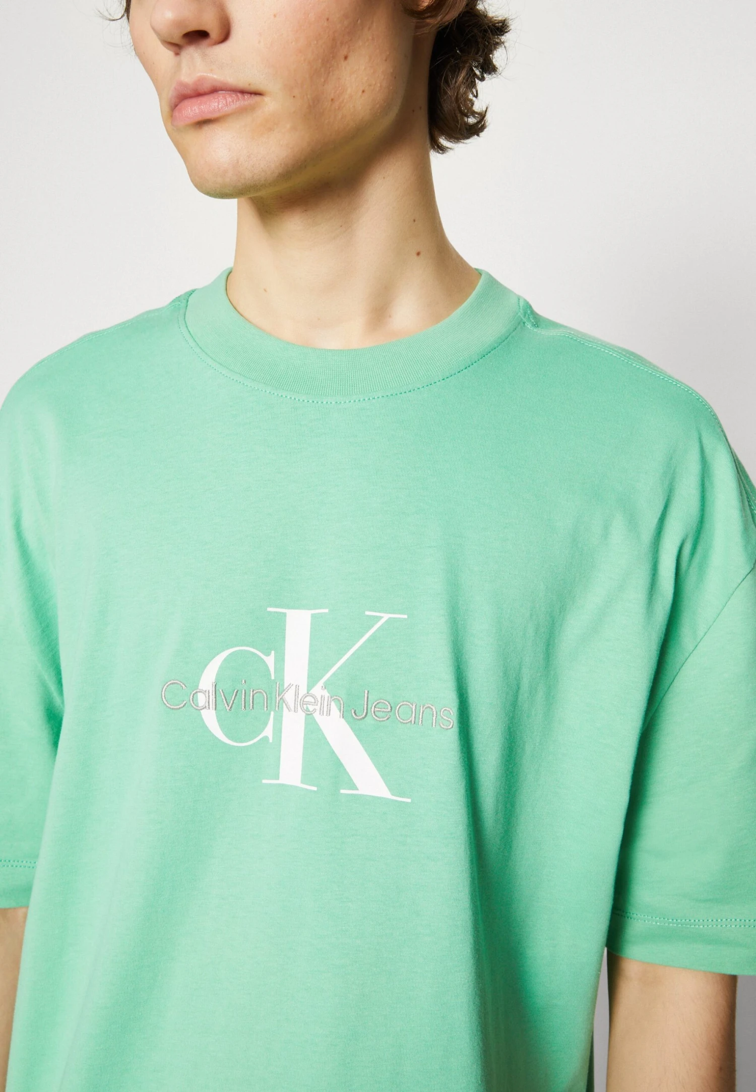 Calvin Klein Jeans Monologo Tee Unisex - T-Shirt Print - Neptunes Wave - Afbeelding 6