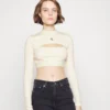 Calvin Klein Jeans Cut Out Neckline - Trui - Ivory
