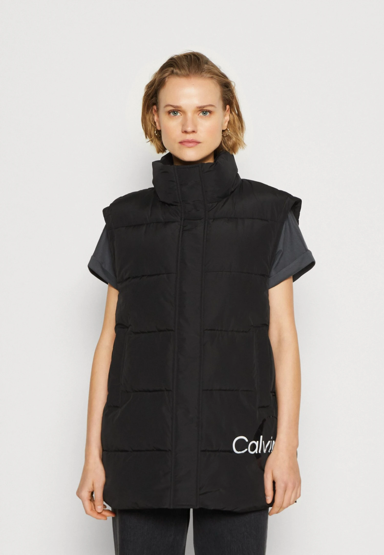 Calvin Klein Jeans Blown Up Long Vest - Bodywarmer - Black