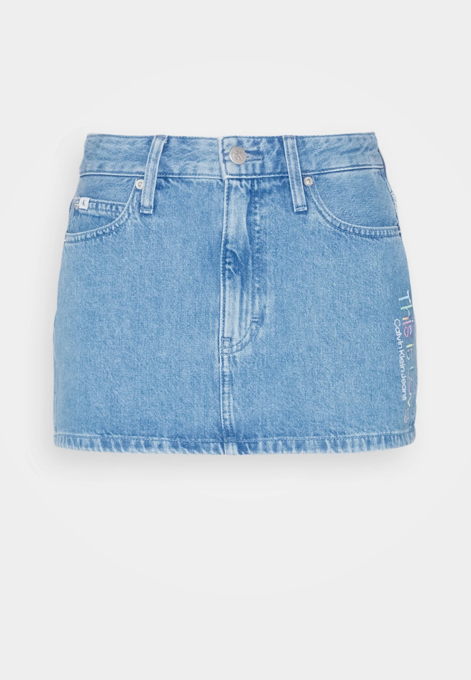Calvin Klein Jeans Micro Skirt - Minirok - Denim Light - Afbeelding 5