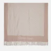 Calvin Klein Fringes Monogram Scarf - Sjaal - Doeskin