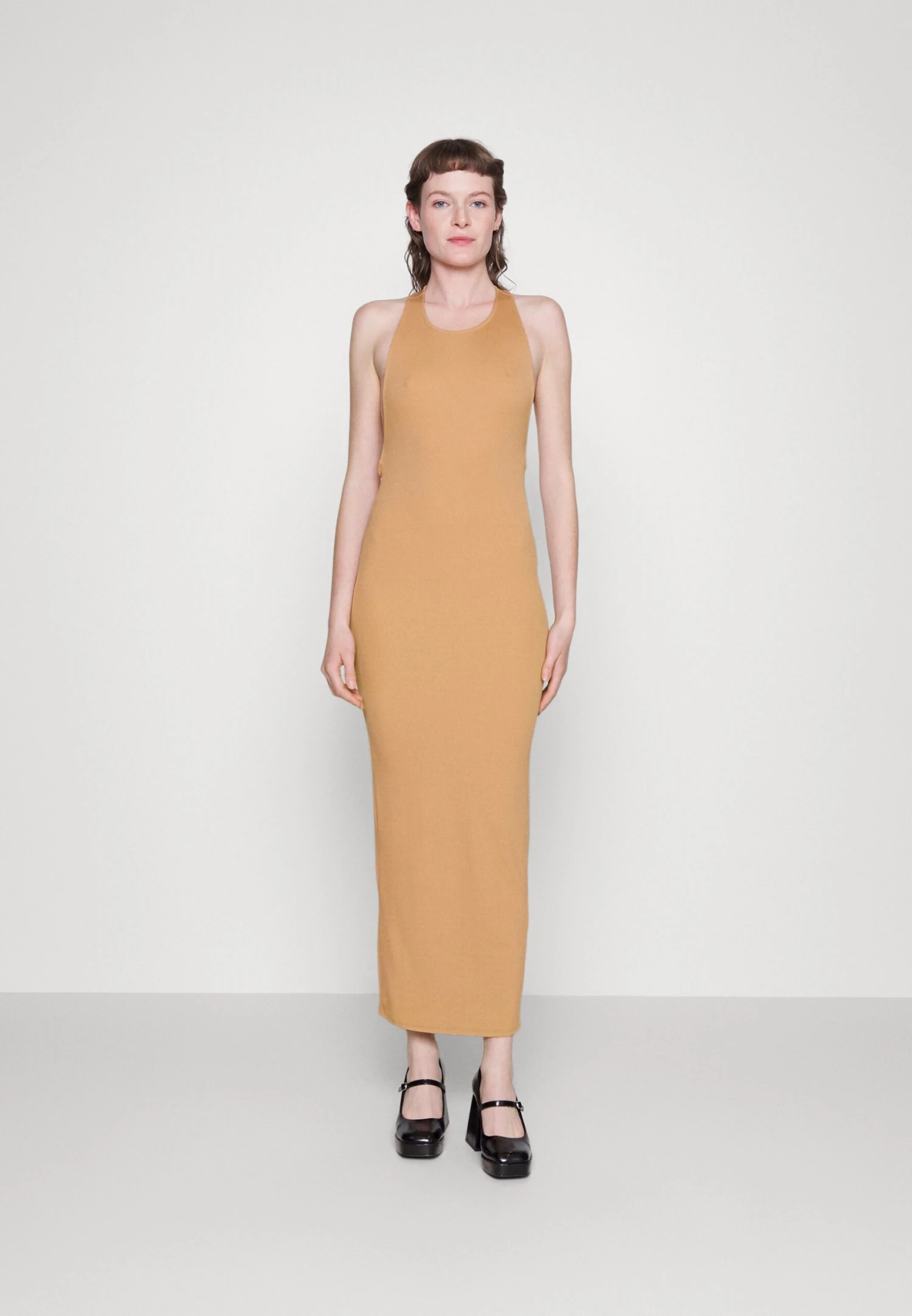 Calvin Klein Nove Cut-Out Maxi Dress - Gebreide Jurk - Pale Terracotta