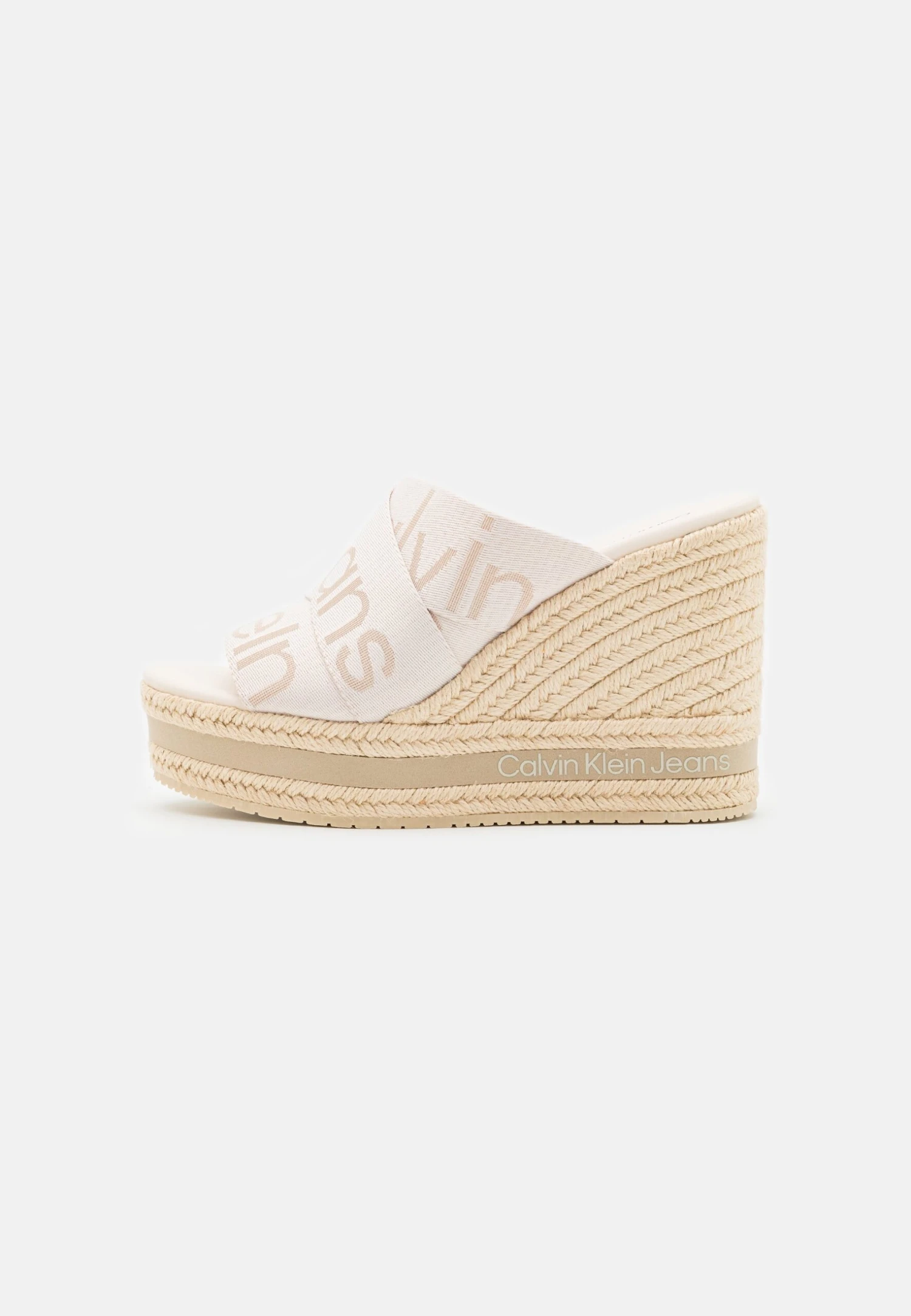 Calvin Klein Jeans Wedge Webbing - Espadrilles - Ancient White - Afbeelding 2