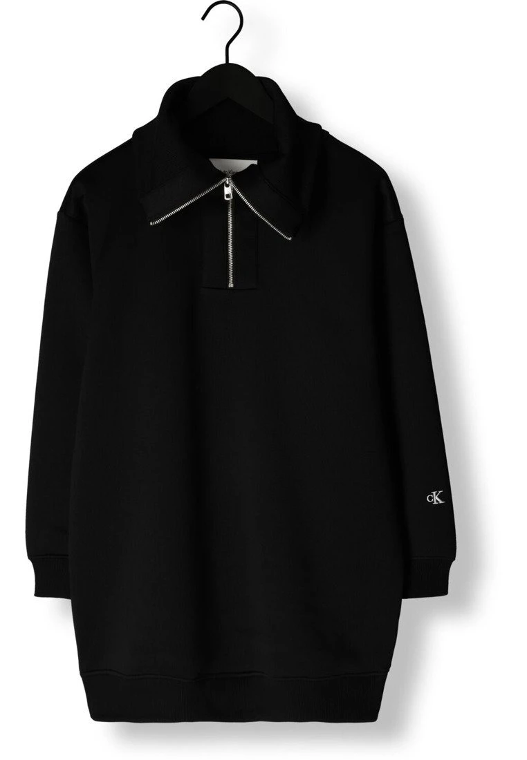 Calvin Klein Spacer Zip Loose Maat - Jurk - Zwart
