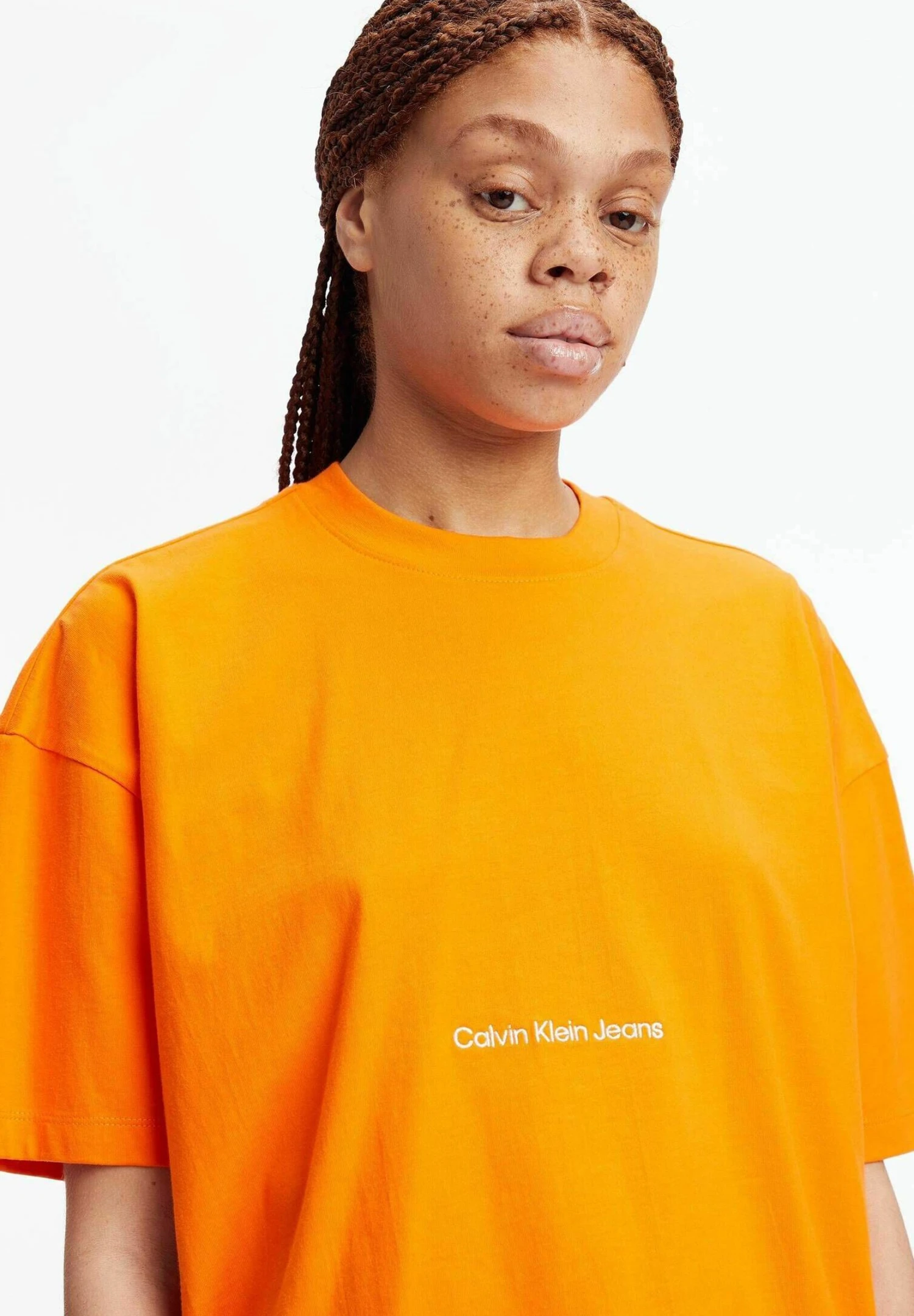Calvin Klein Jeans Institutional Boyfriend - T-Shirt Basic - Orange - Afbeelding 5