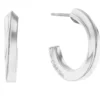 Calvin Klein Polished Ss Twist Hoop - Oorbellen - Silver Coloured
