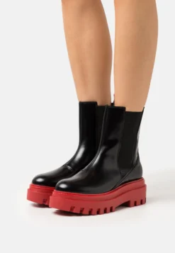Calvin Klein Jeans Flatform Chelsea Boot - Enkellaarsjes Met Plateauzool - Black