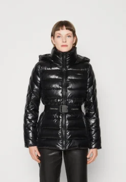 Calvin Klein Belted Padded Jacket - Winterjas - Black