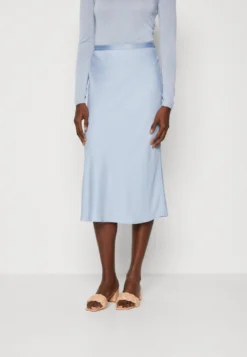 Calvin Klein Bias Cut Midi Skirt - Kokerrok - Blue Chime