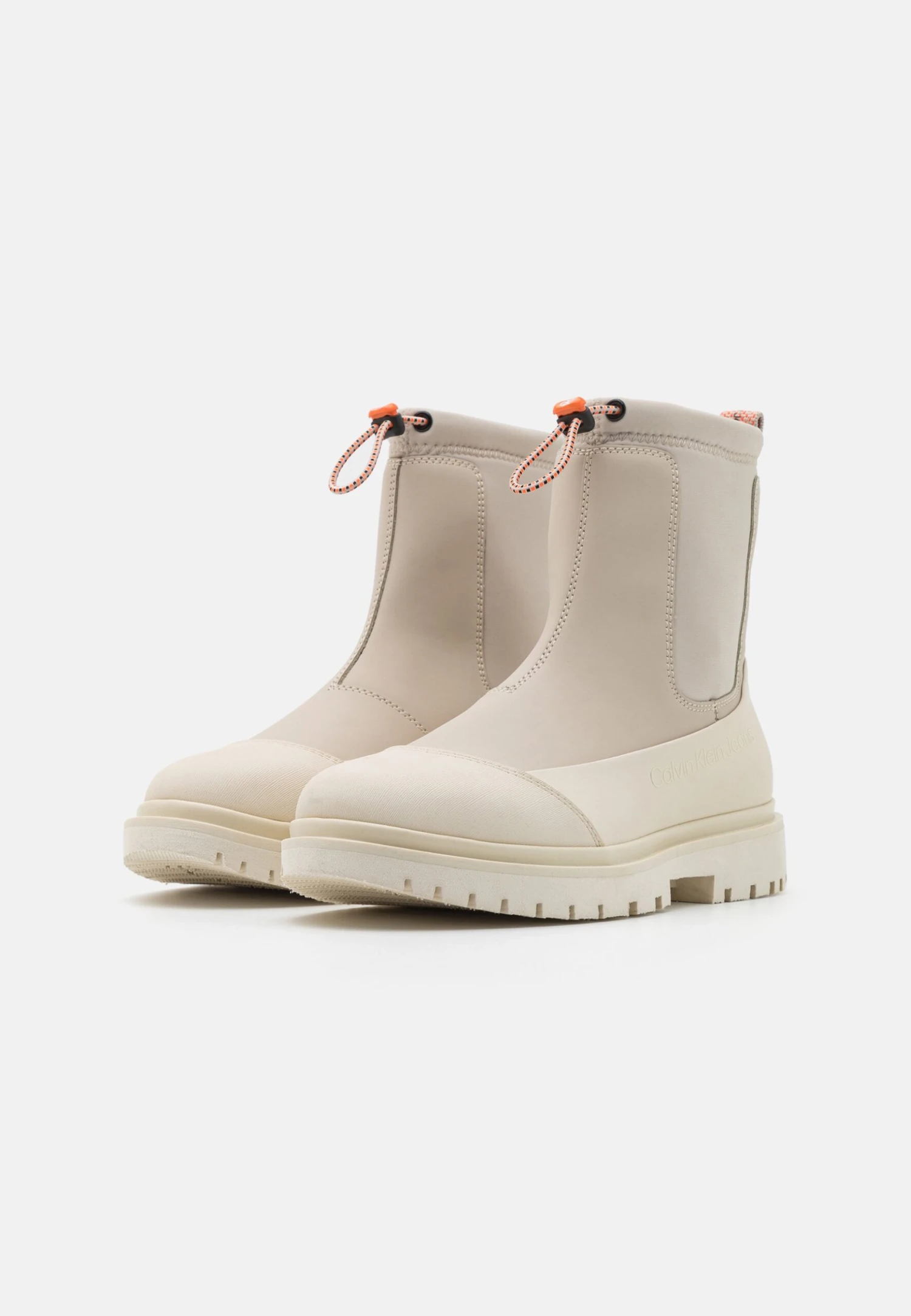 Calvin Klein Jeans Chunky Combat Chelsea Boot Rub - Korte Laarzen - Eggshell/Creamy White - Afbeelding 3