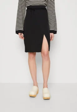 Calvin Klein Jeans Tie Detail Midi - Wikkelrok - Black