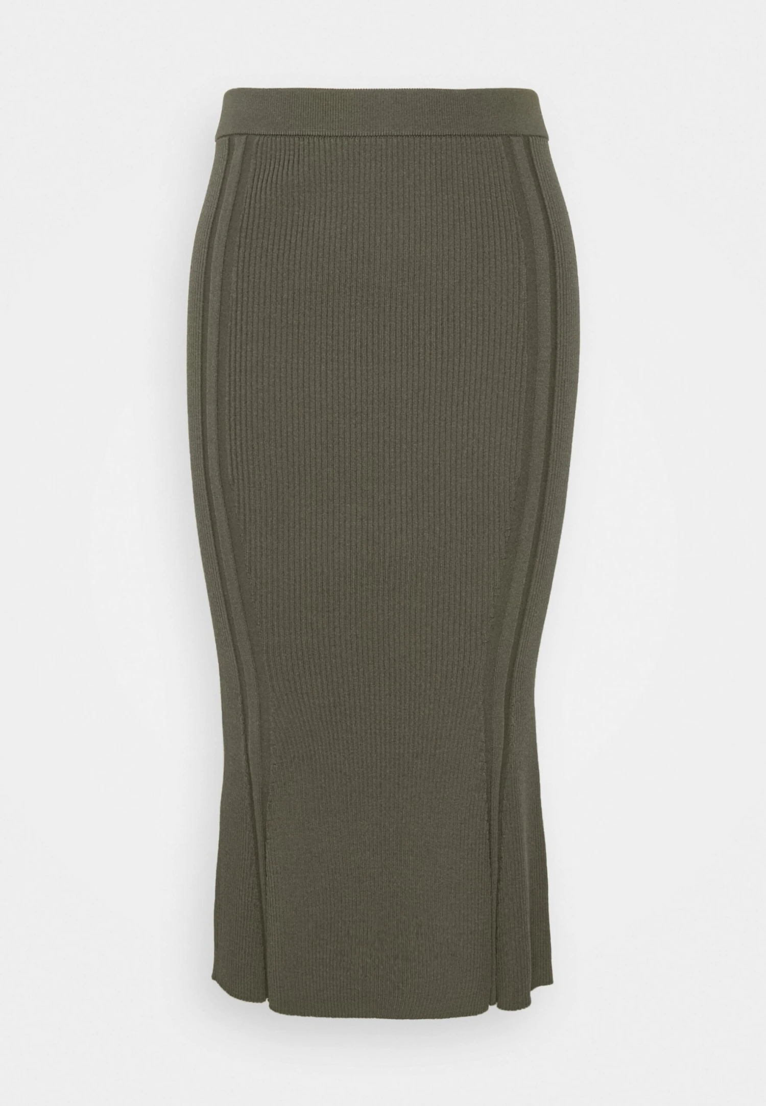 Calvin Klein Iconic Rib Flare Midi Skirt - Kokerrok - Willow Green - Afbeelding 4