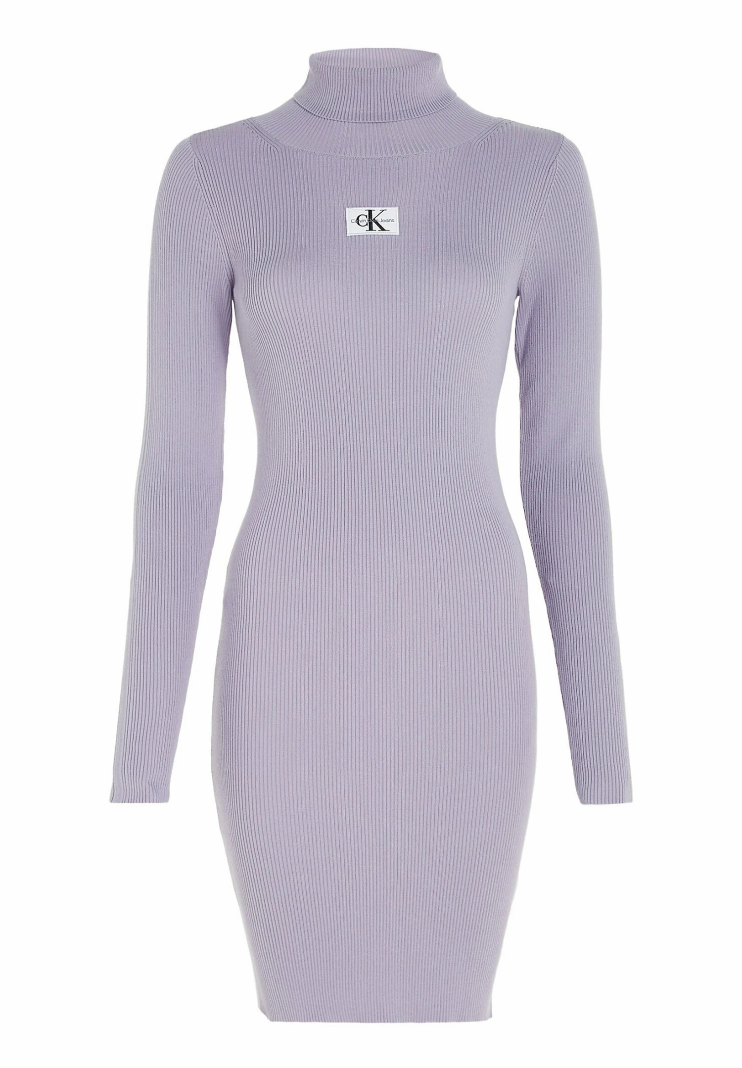 Calvin Klein Jeans Badge Roll Neck Dress - Etui-Jurk - Lavender Aura - Afbeelding 5