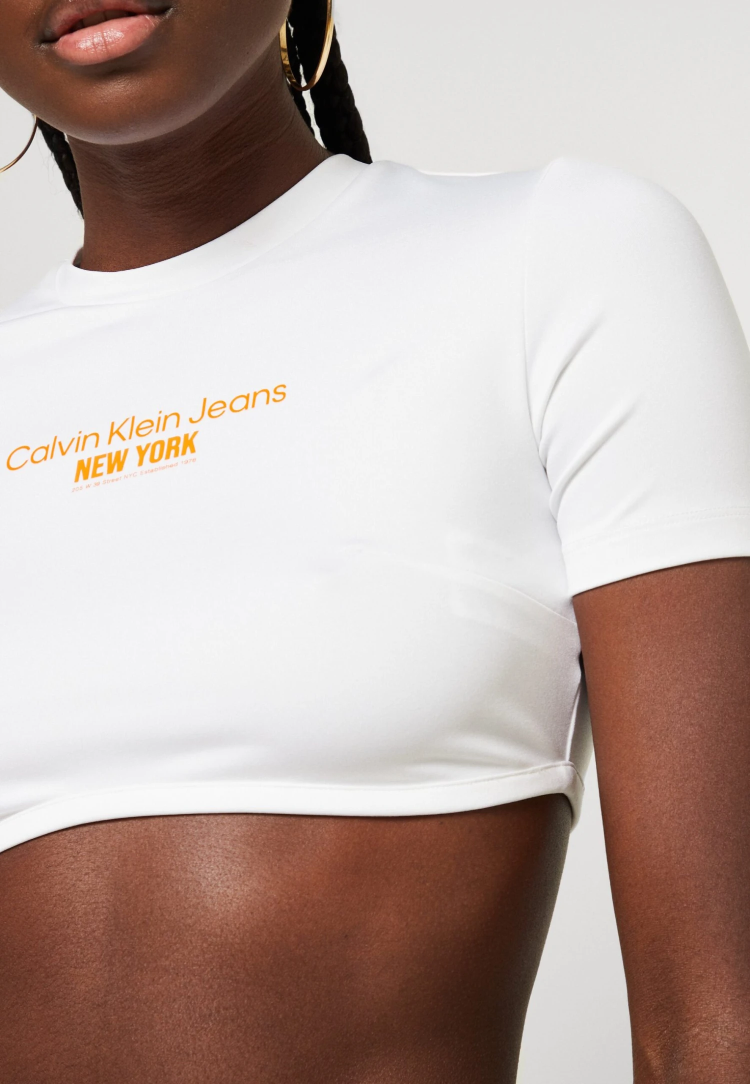 Calvin Klein Jeans Underwire Seaming - T-Shirt Print - Bright White - Afbeelding 6