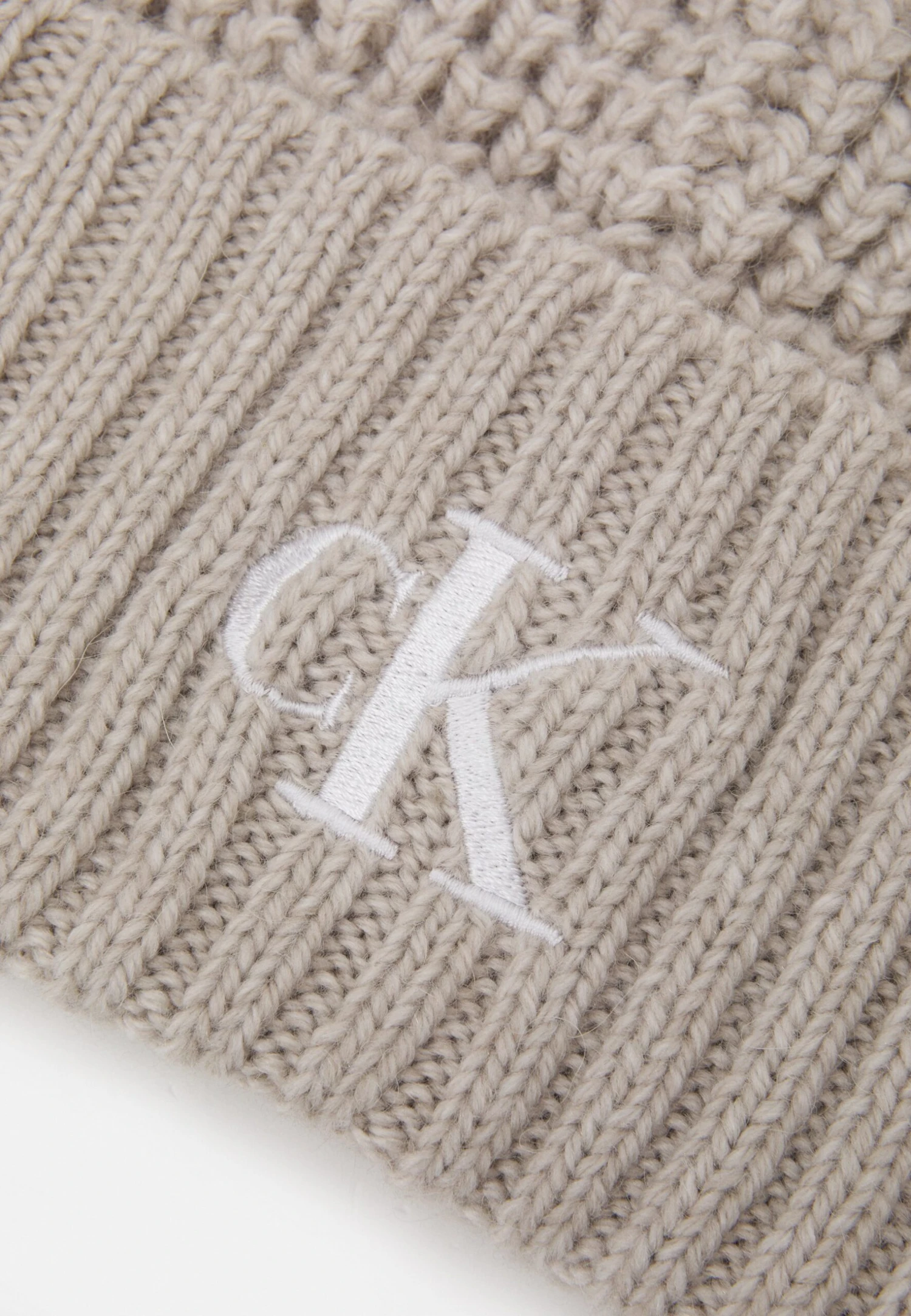 Calvin Klein Jeans Waffle Beanie - Muts - Eggshell - Afbeelding 5