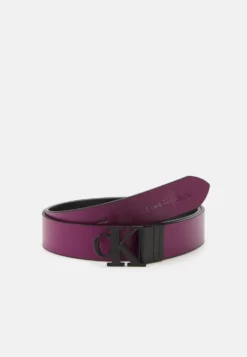 Calvin Klein Jeans Round Mono Belt - Riem - Black/Amaranth
