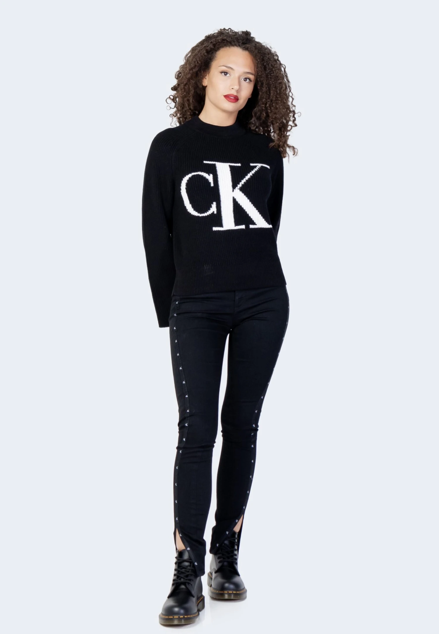 Calvin Klein Jeans Blown Up High Nec - Trui - Black - Afbeelding 2