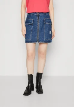 Calvin Klein Jeans Hr Utility - Minirok - Denim Medium