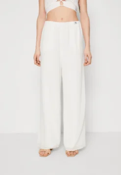 Calvin Klein Jeans Crinkle Long Straight Pants - Broek - Ancient White