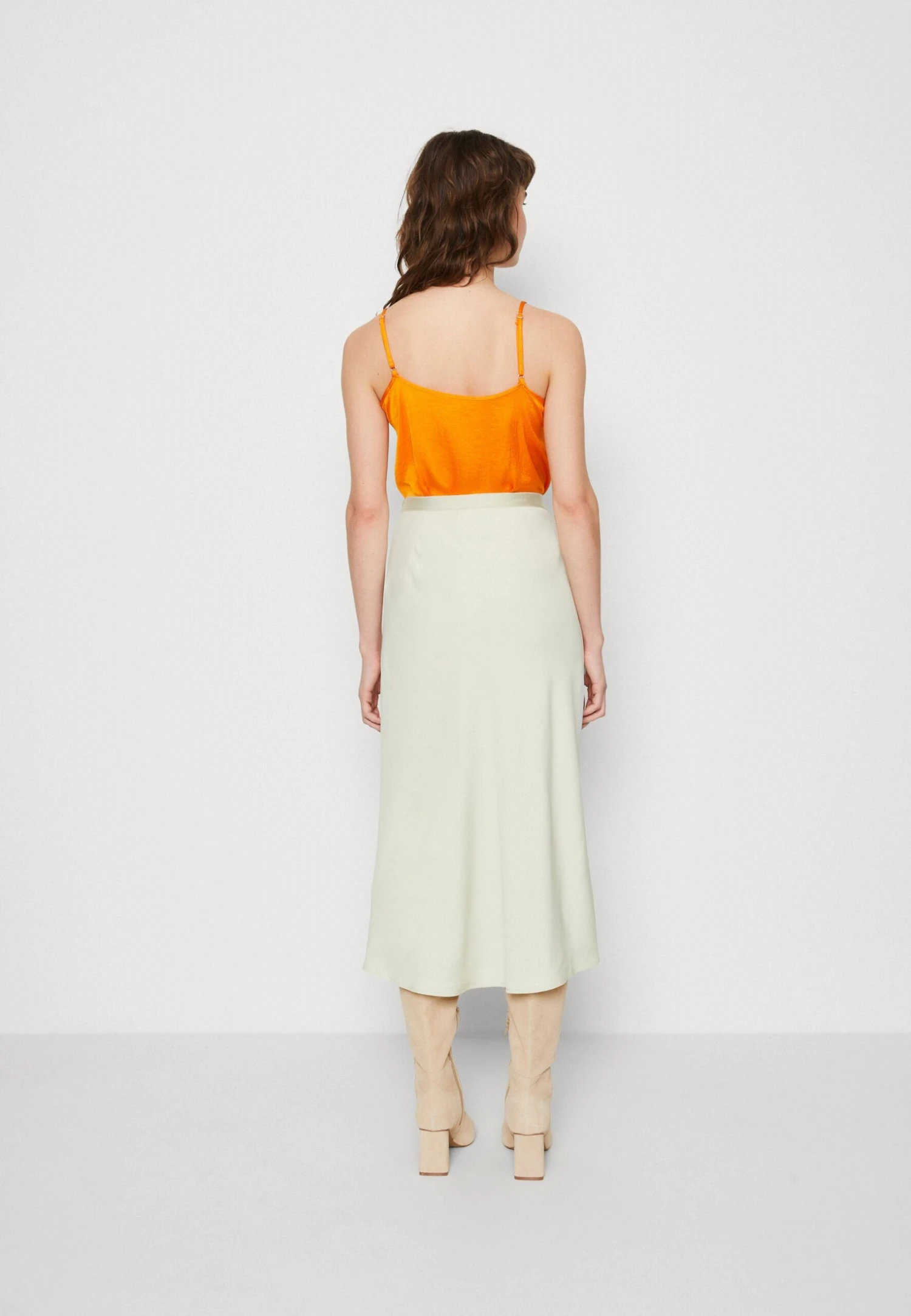 Calvin Klein Bias Cut Midi Skirt - Kokerrok - Vintage Ivory - Afbeelding 3