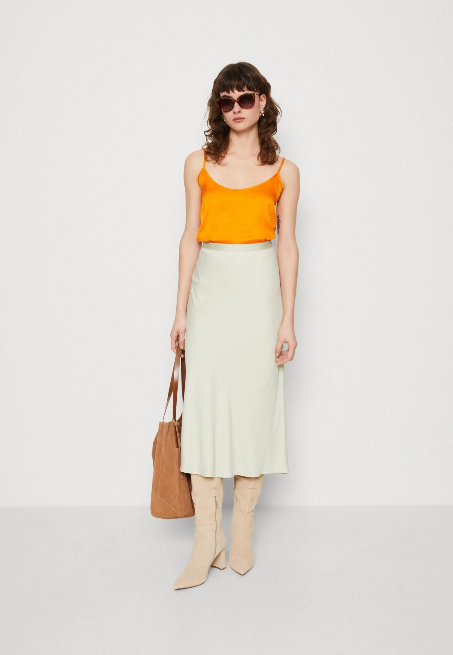 Calvin Klein Bias Cut Midi Skirt - Kokerrok - Vintage Ivory - Afbeelding 2