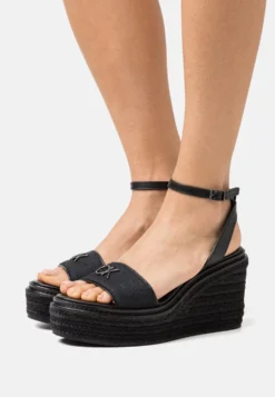 Calvin Klein Wedge - Sandalen Met Hoge Hak - Black