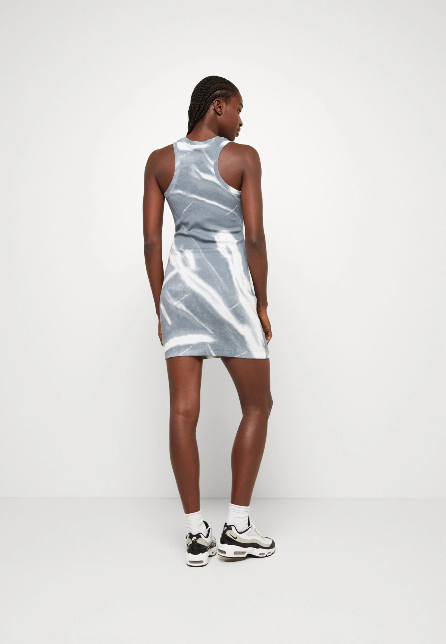 Calvin Klein Jeans Motion Blur Tank Dress - Etui-Jurk - Light Blue