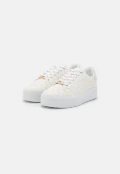 Calvin Klein Flatform Lace Up- Sneakers Laag - White