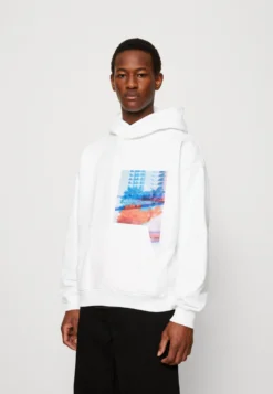 Calvin Klein Jeans Motion Floral Graphic Hoodie Genderless Unisex - Hoodie - Bright White