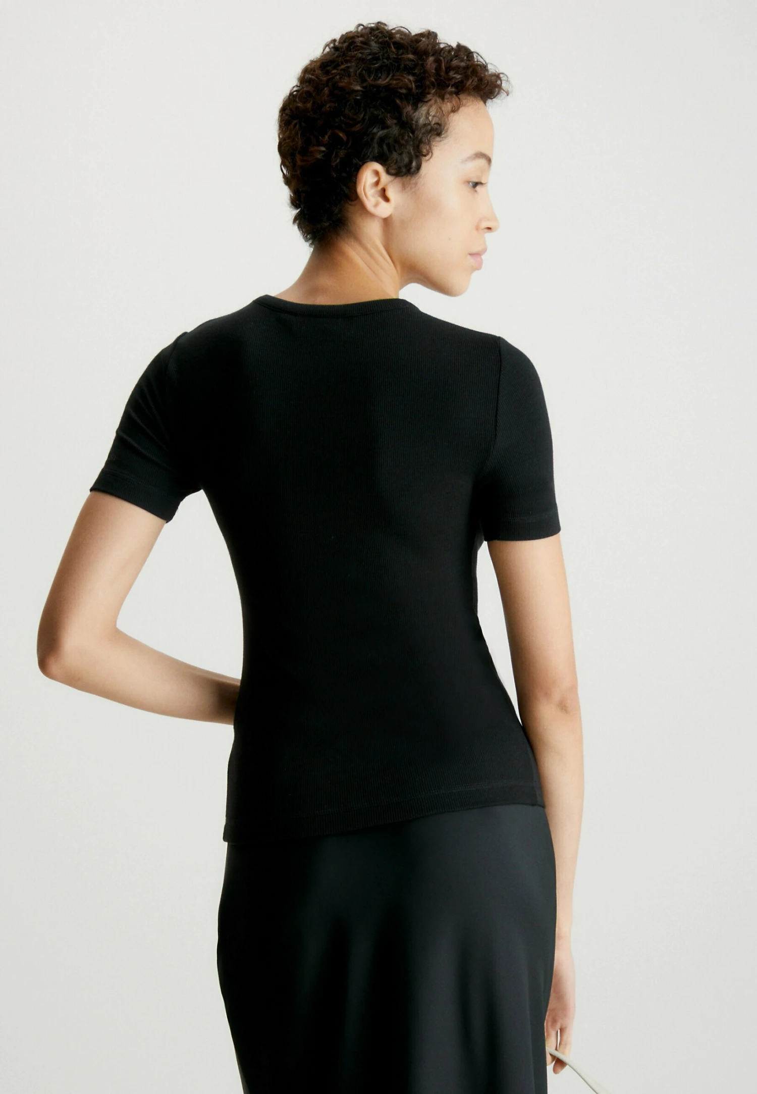 Calvin Klein Skinny- T-Shirt Basic - Ck Black - Afbeelding 3