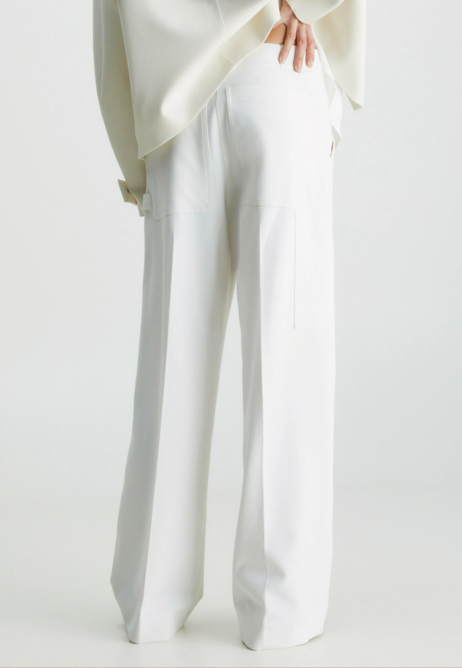 Calvin Klein Relaxed Crepe - Broek - Vanilla Ice - Afbeelding 3