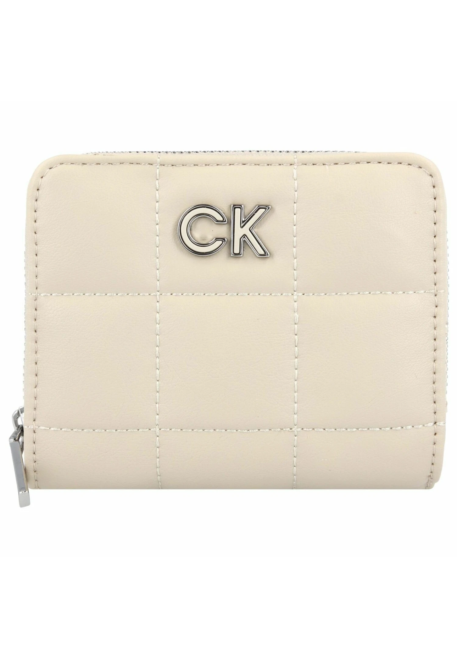 Calvin Klein Re-Lock Quilt 12 Cm - Portemonnee - Stoney Beige