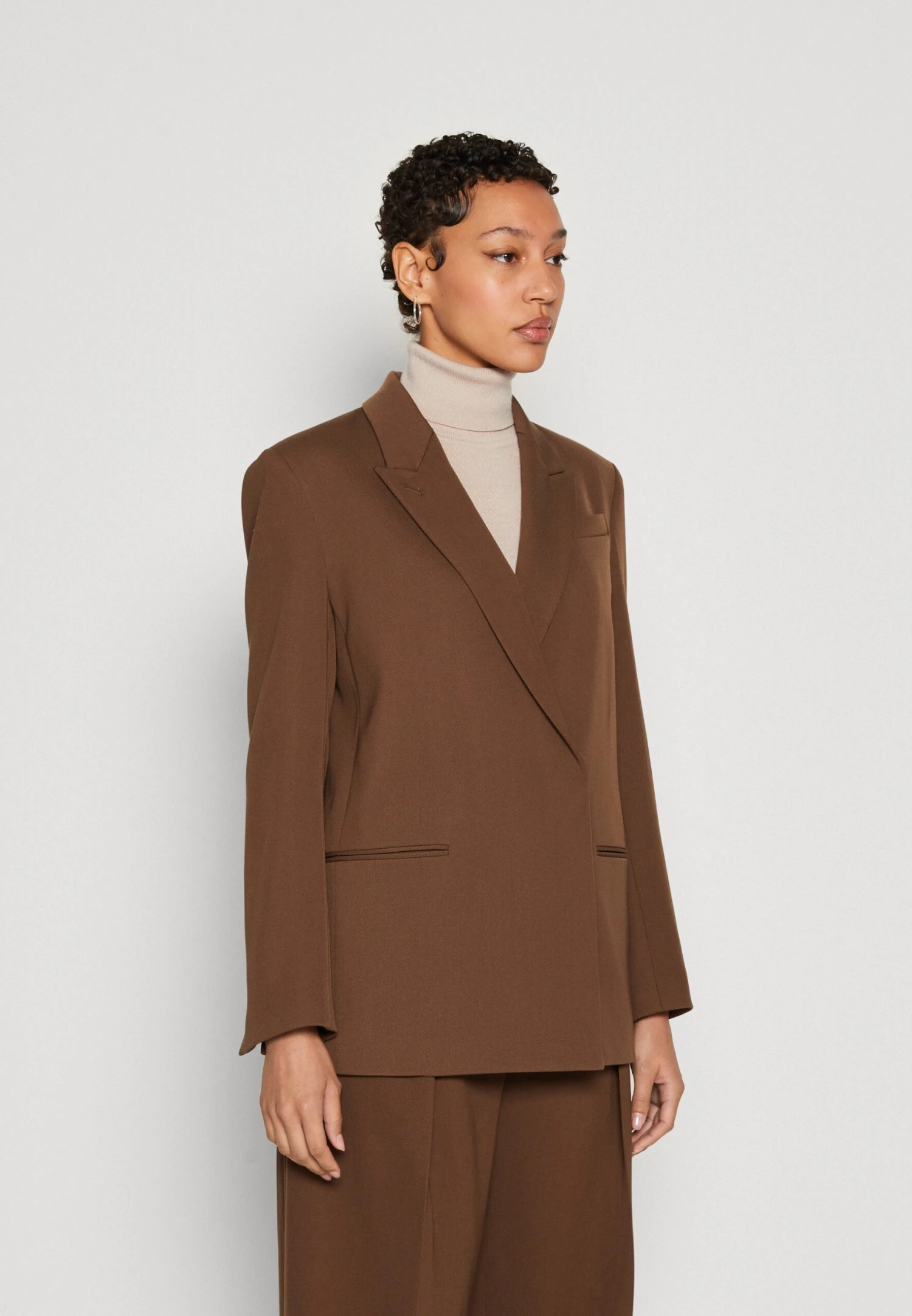 Calvin Klein Halflange Jas - Brown Kelp