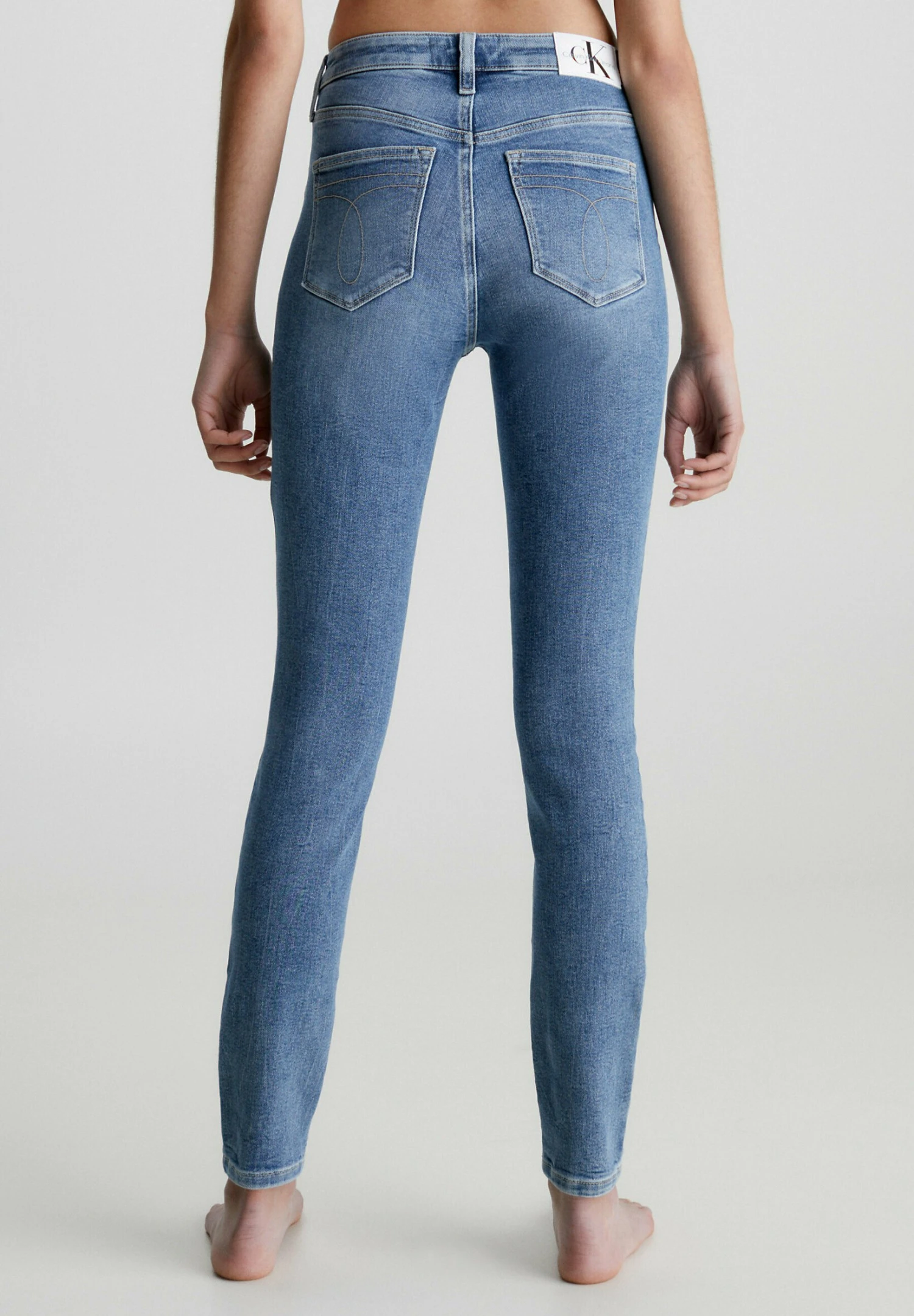 Calvin Klein Jeans High Rise - Jeans Skinny Fit - Denim Medium - Afbeelding 3