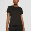 Calvin Klein Jeans Embroidery Slim Tee - T-Shirt Basic - Black