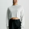 Calvin Klein Jeans Cropped - Trui - Ivory