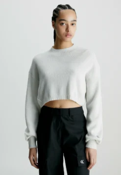 Calvin Klein Jeans Cropped - Trui - Ivory