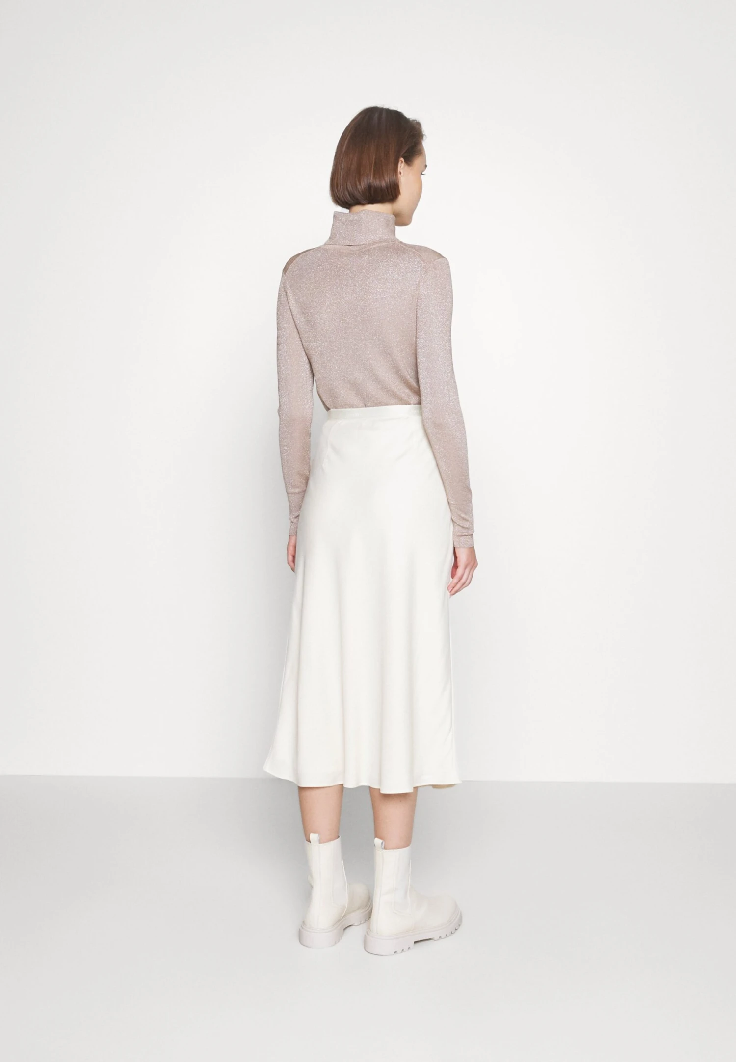 Calvin Klein Bias Cut Midi Skirt - Kokerrok - Seedpearl - Afbeelding 3