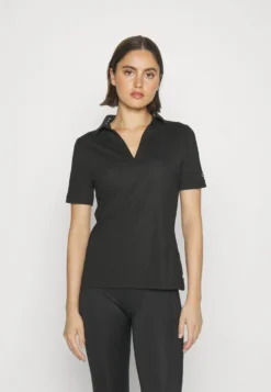 Open Neck - Poloshirt - Black