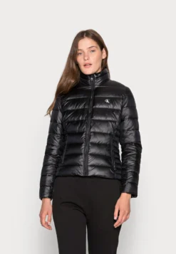 Calvin Klein Jeans Back Logo Elastic Moto Jacket - Winterjas - Black