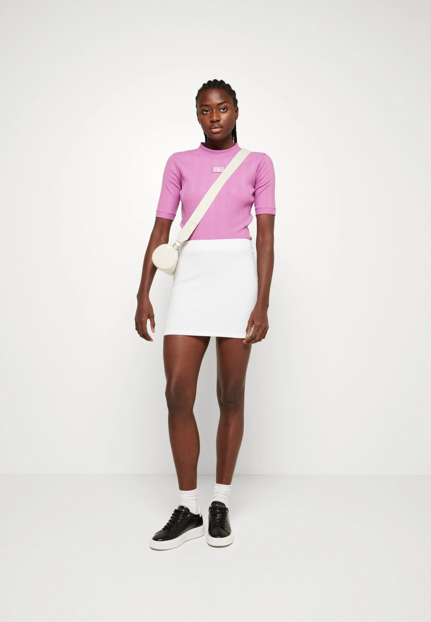 Calvin Klein Jeans Slub Skirt - Minirok - Bright White - Afbeelding 2