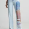 Calvin Klein Jeans High Rise Printed - Straight Leg Jeans - Denim Light
