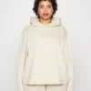 Calvin Klein Micro Logo Hoodie - Sweater - White Clay